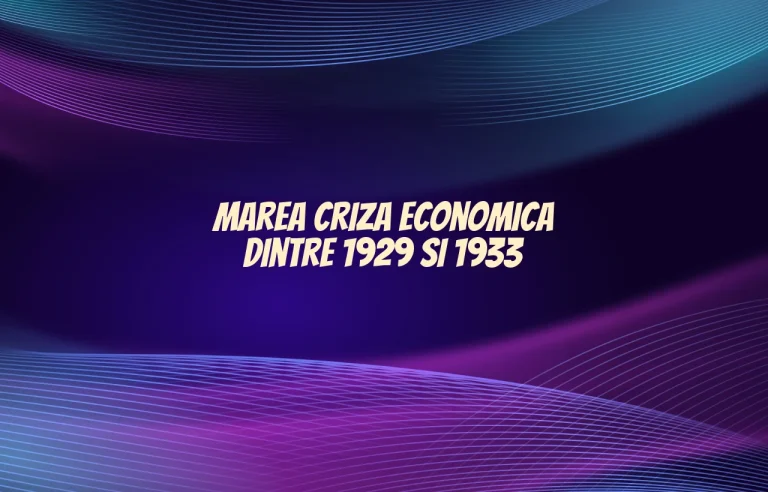 marea criza economica 1929 si 1933