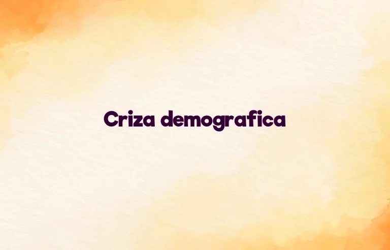 criza demografica