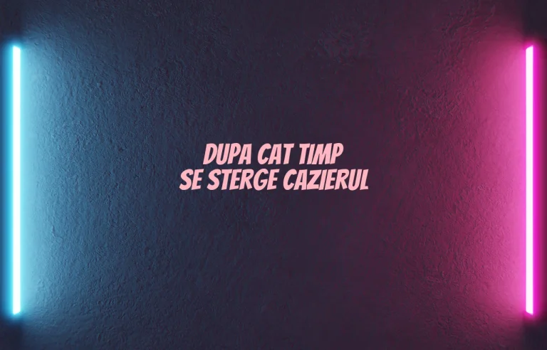 dupa cat timp se sterge cazierul