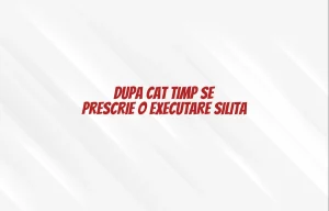 dupa cat timp se prescrie o executare silita