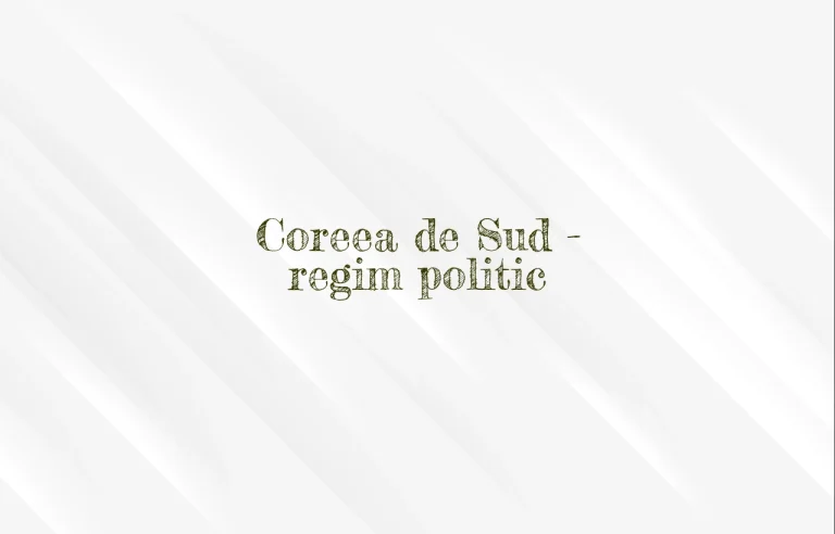 coreea de sud regim politic