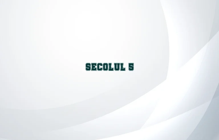 secolul 5