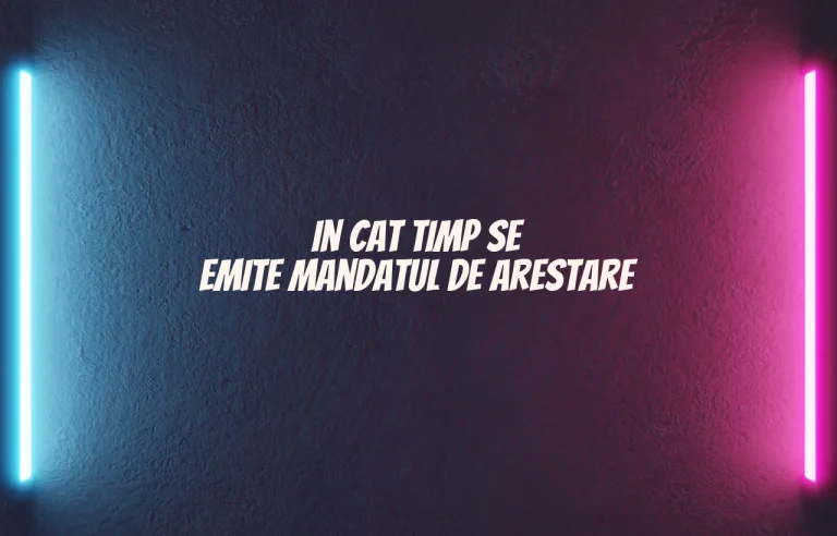 in cat timp se emite mandatul de arestare