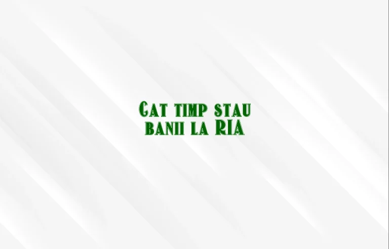 cat timp stau banii la ria