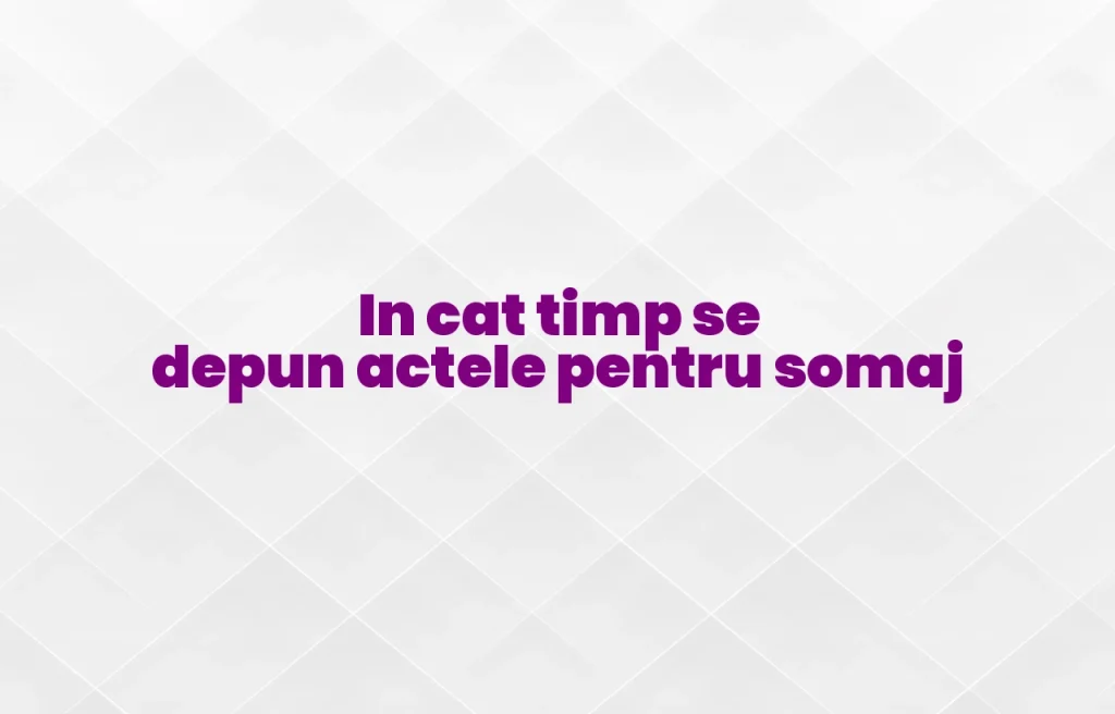 in cat timp se depun actele pentru somaj