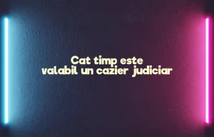 cat timp este valabil un cazier judiciar